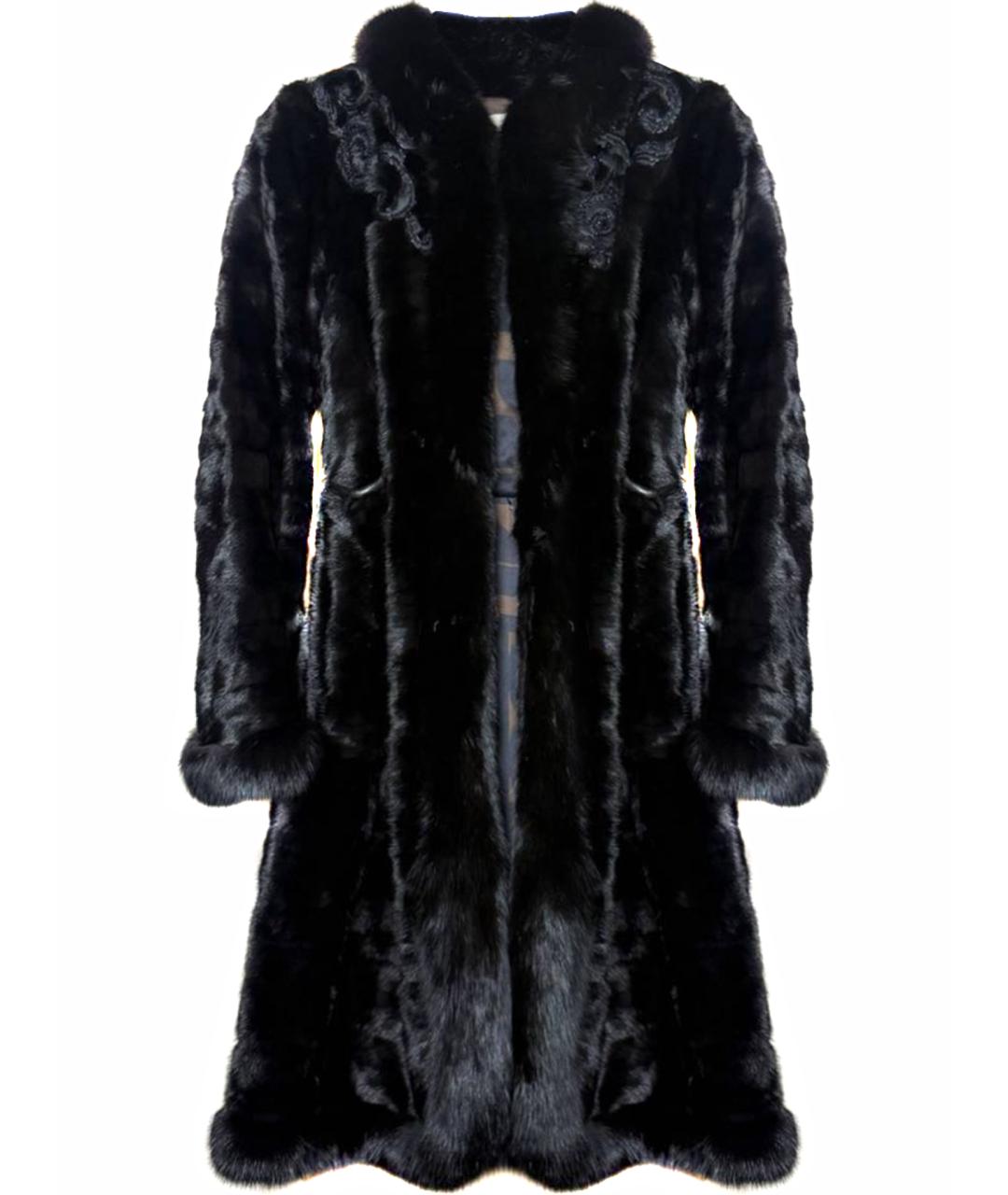 VALENTINO Черная меховая шуба, фото 1