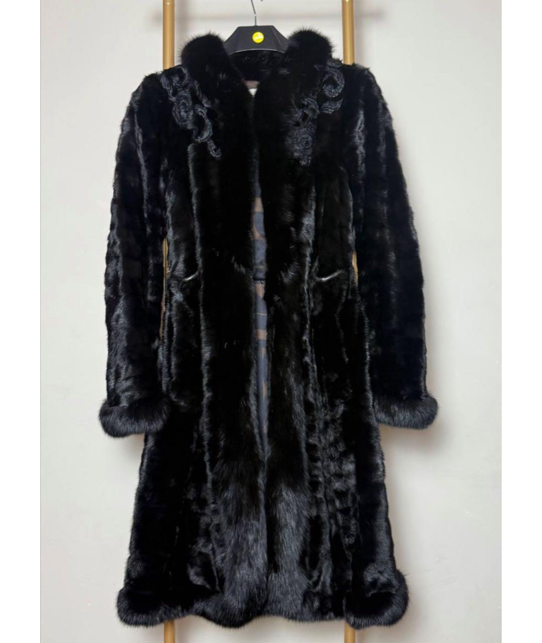 VALENTINO Черная меховая шуба, фото 9