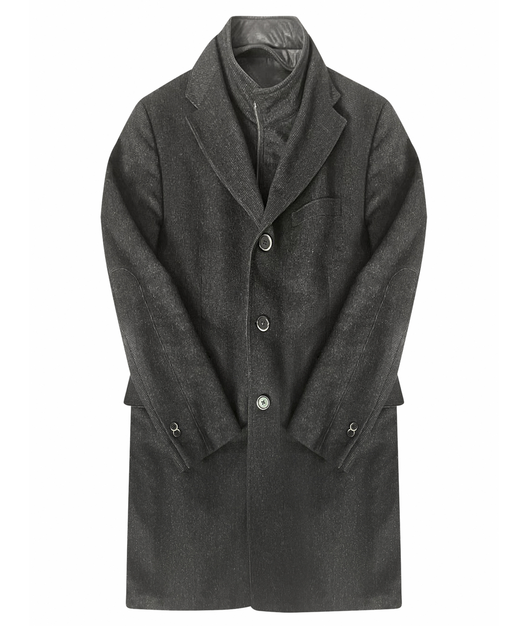 CORNELIANI Антрацитовое кашемировое пальто, фото 1