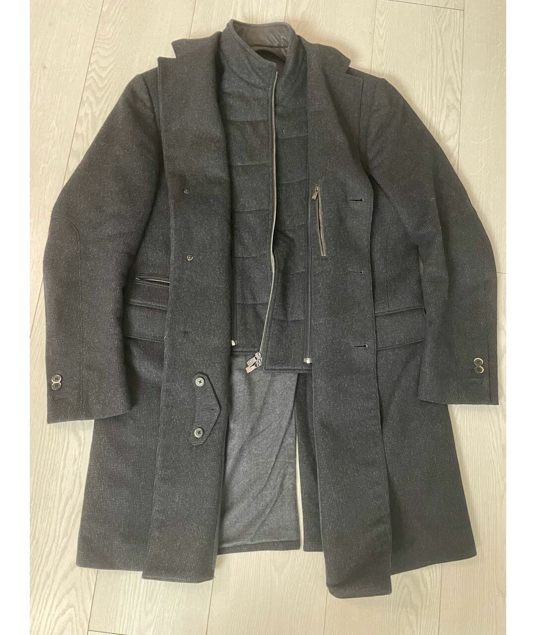 CORNELIANI Антрацитовое кашемировое пальто, фото 6