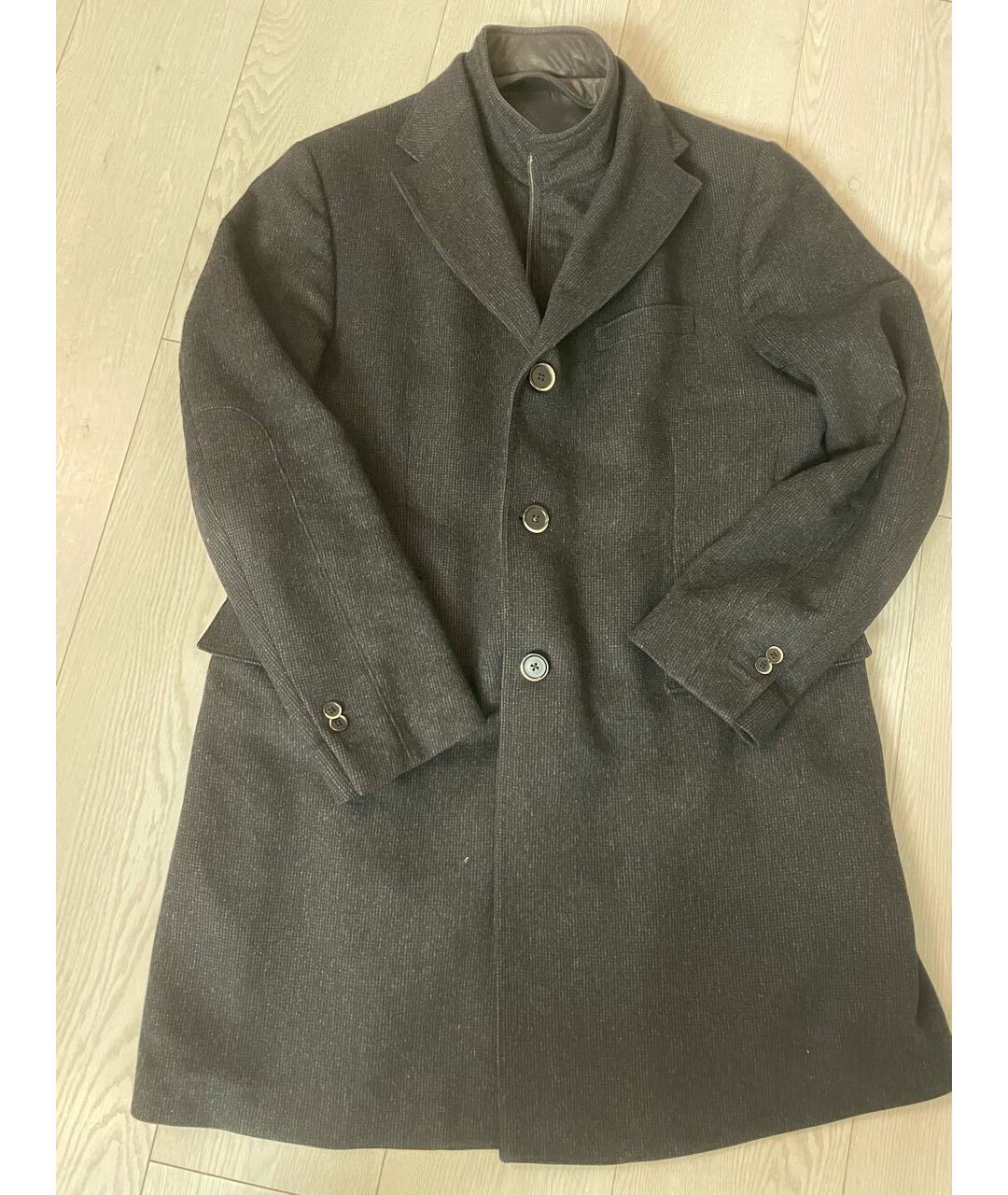 CORNELIANI Антрацитовое кашемировое пальто, фото 2