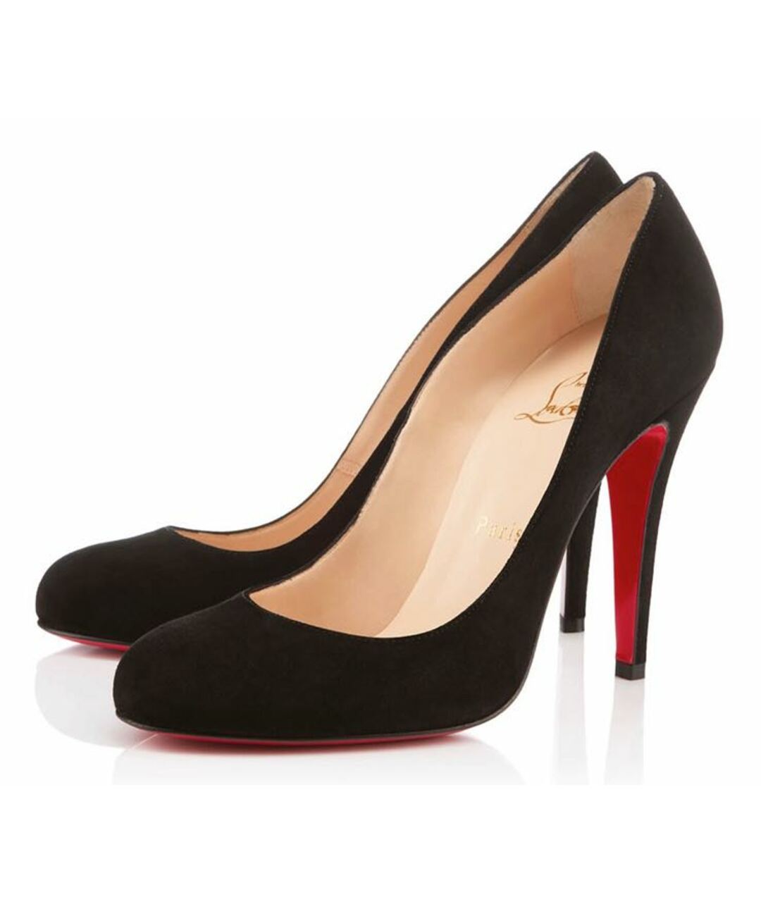 CHRISTIAN LOUBOUTIN Черные замшевые туфли, фото 7