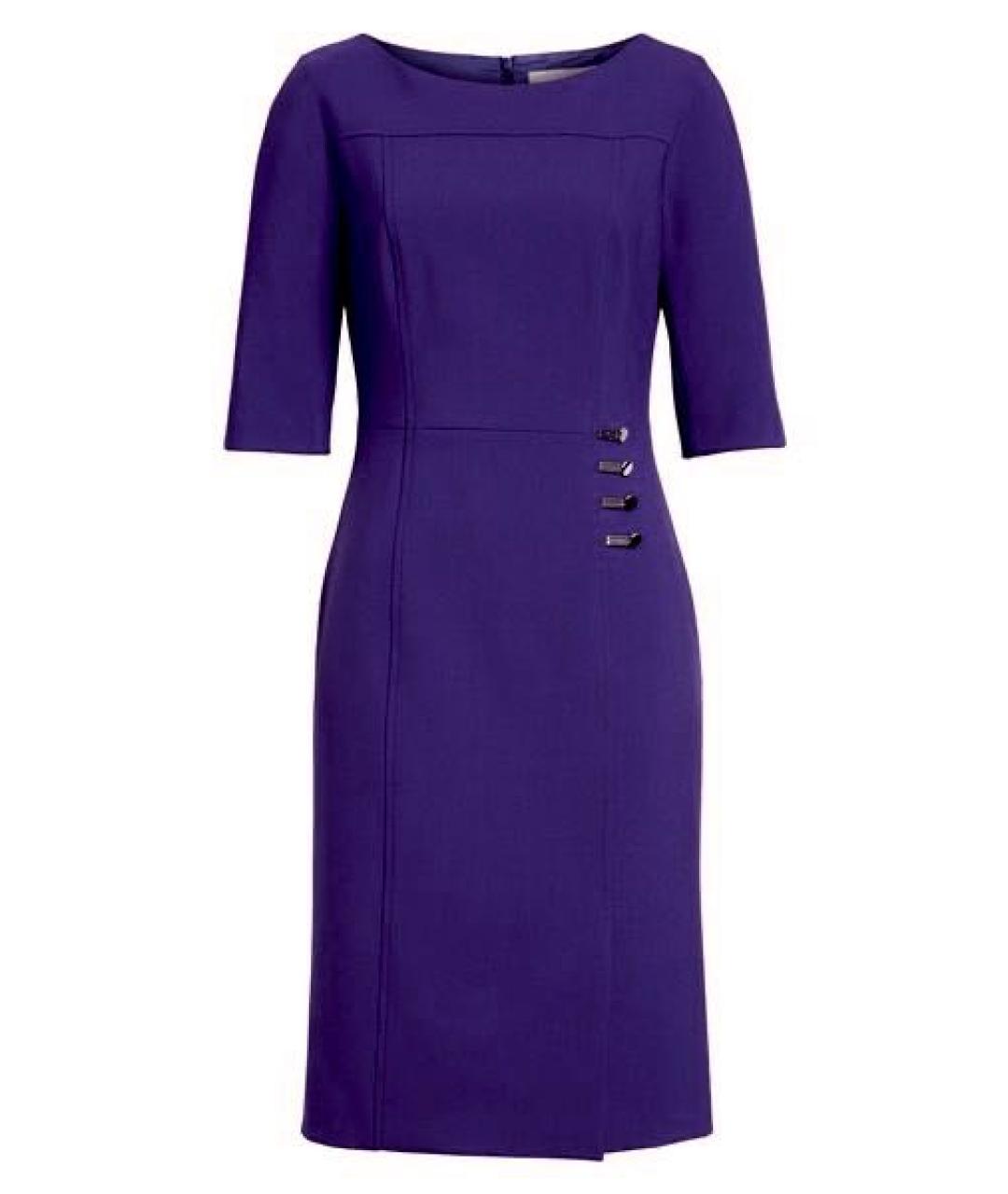 HUGO BOSS Фиолетовое полиэстеровое повседневное платье, фото 1