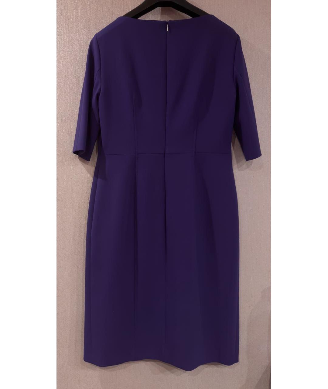 HUGO BOSS Фиолетовое полиэстеровое повседневное платье, фото 6