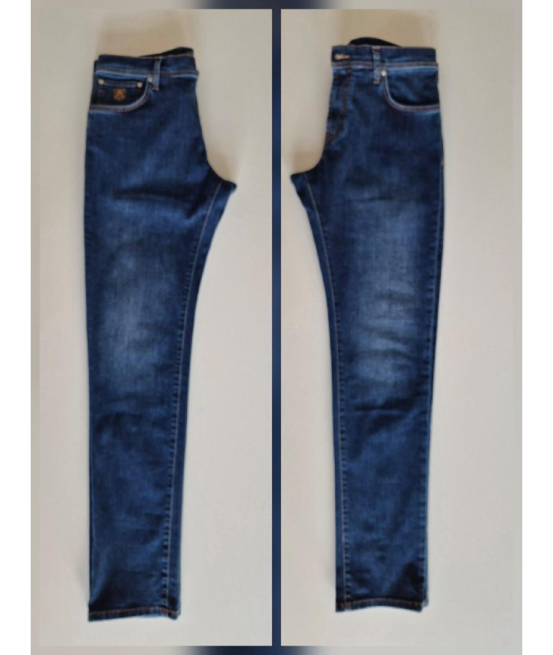 CORNELIANI Синие хлопко-эластановые джинсы скинни, фото 5