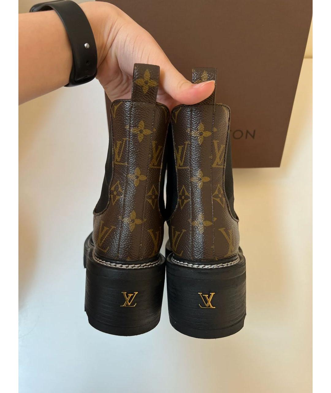 LOUIS VUITTON Черные полусапоги, фото 4