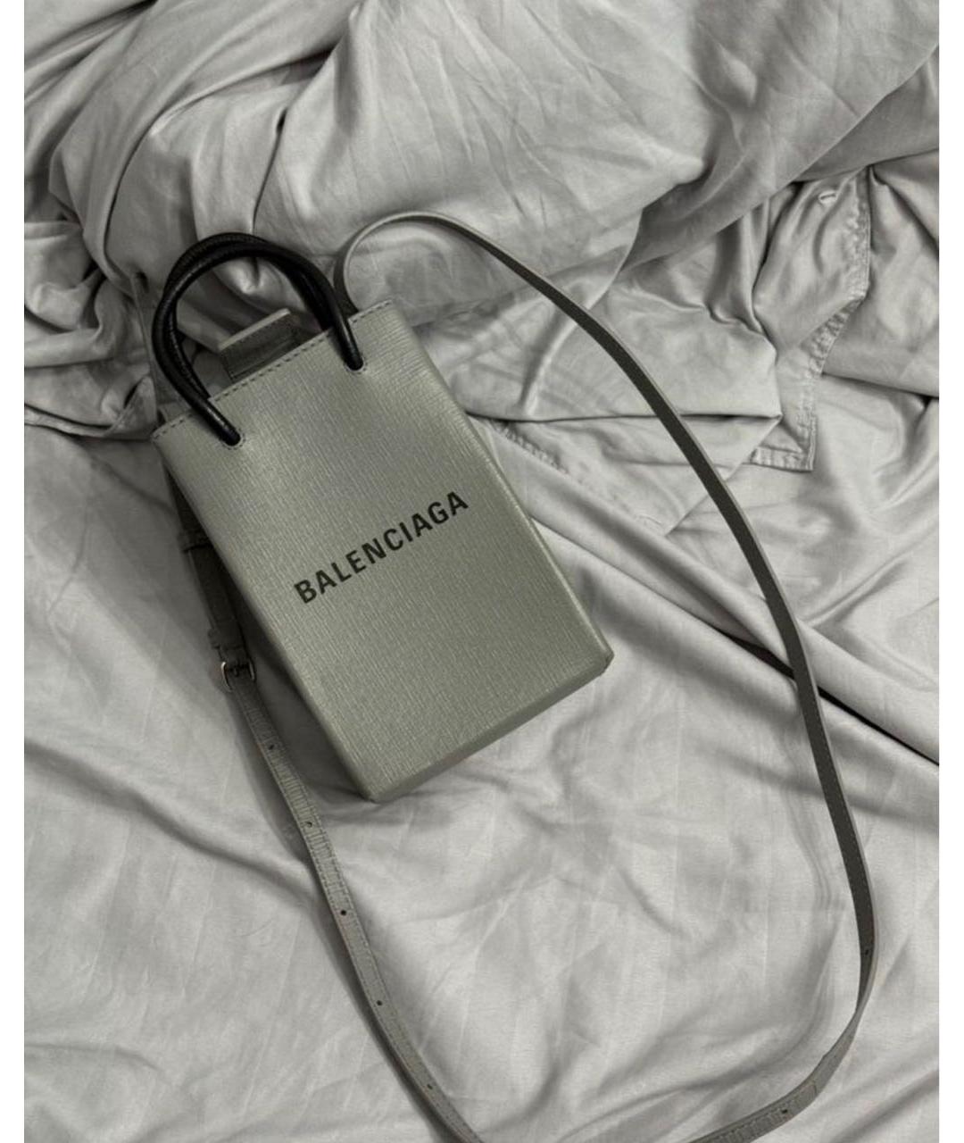 BALENCIAGA Серая сумка через плечо, фото 4