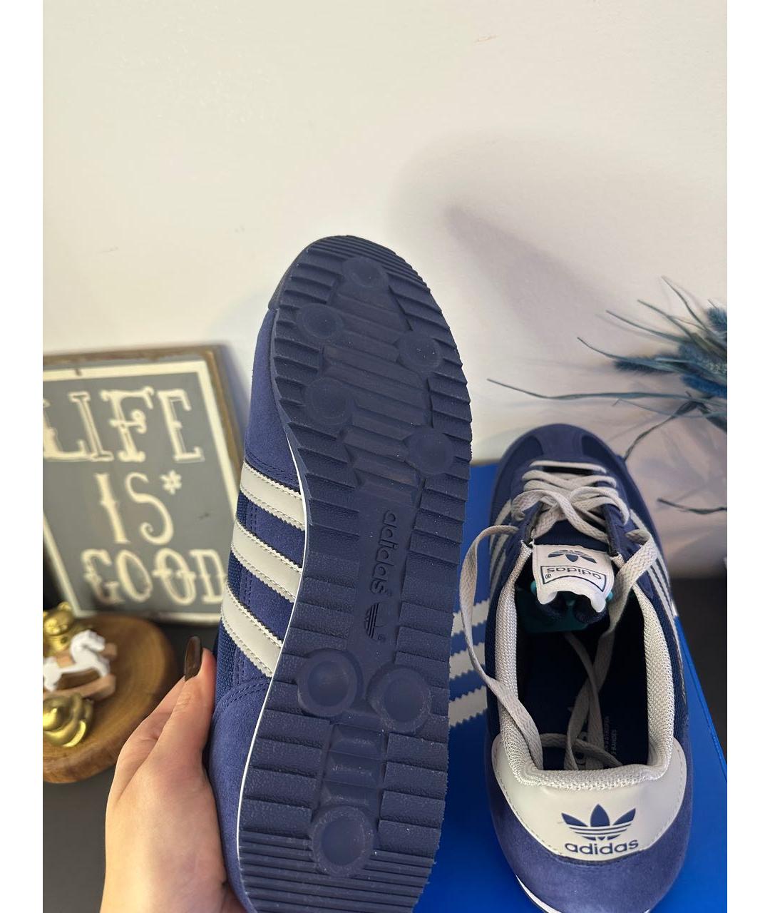 ADIDAS Синие синтетические низкие кроссовки / кеды, фото 3