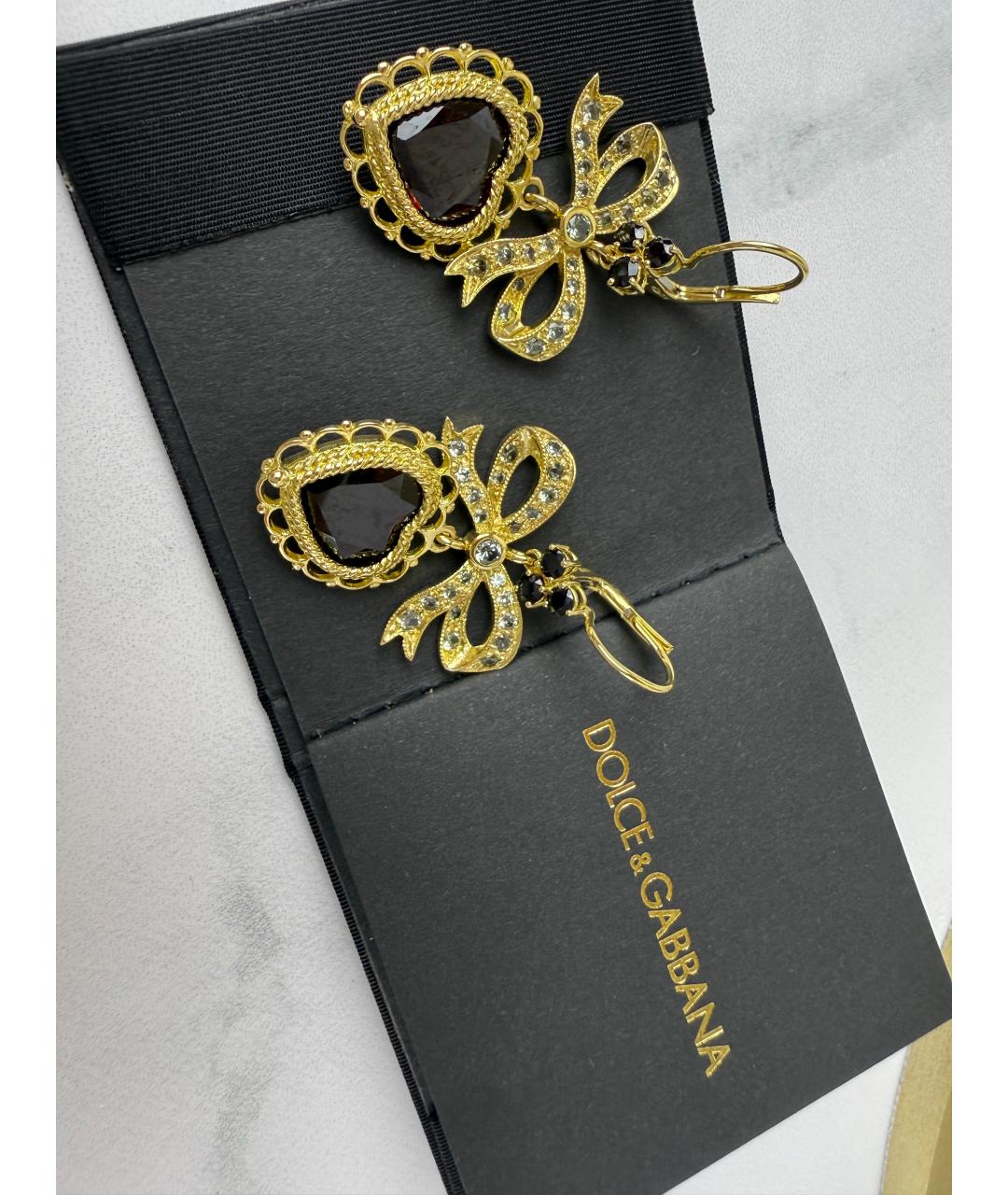 DOLCE&GABBANA Золотые серьги из желтого золота, фото 2
