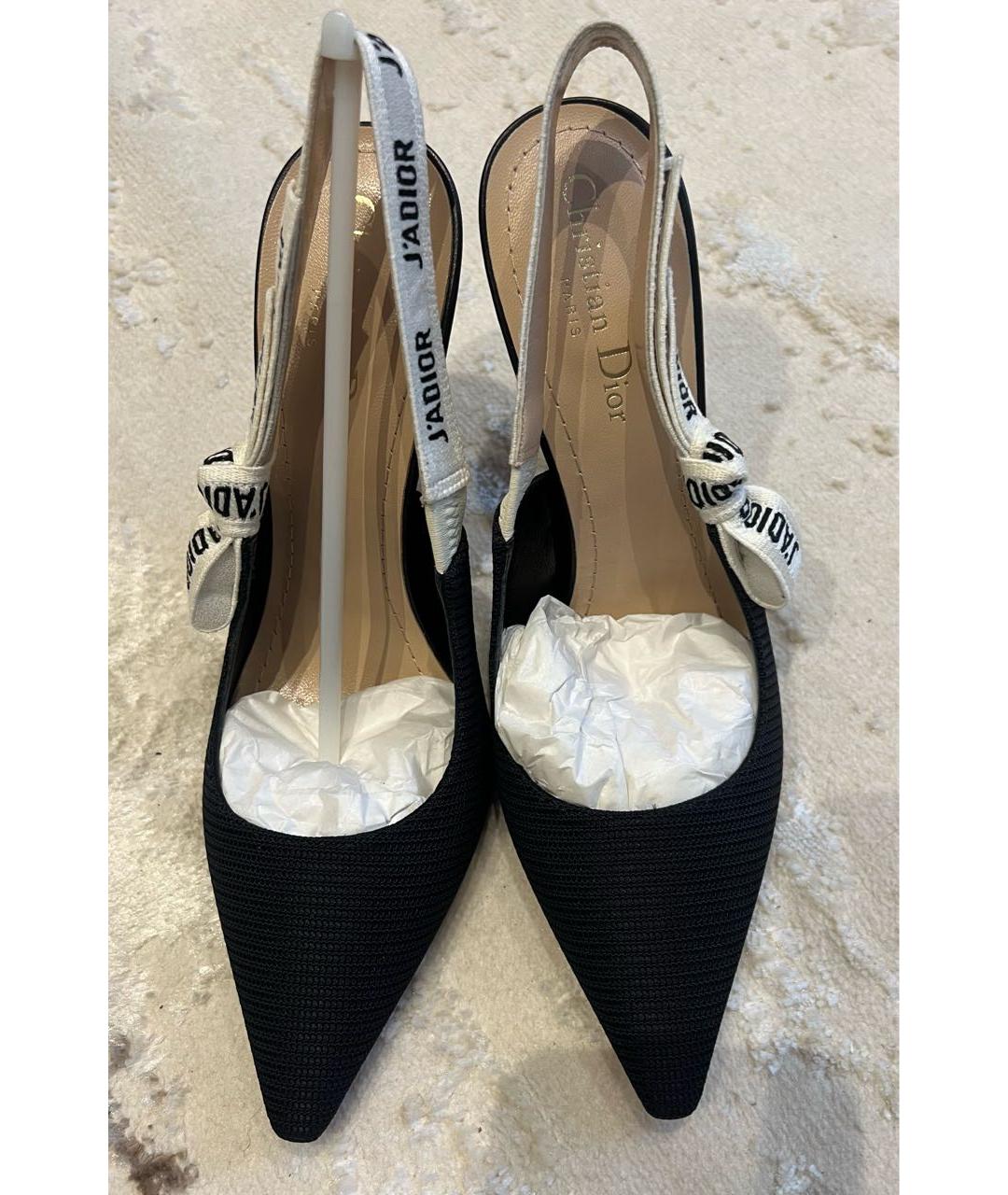 CHRISTIAN DIOR Черные текстильные туфли, фото 2