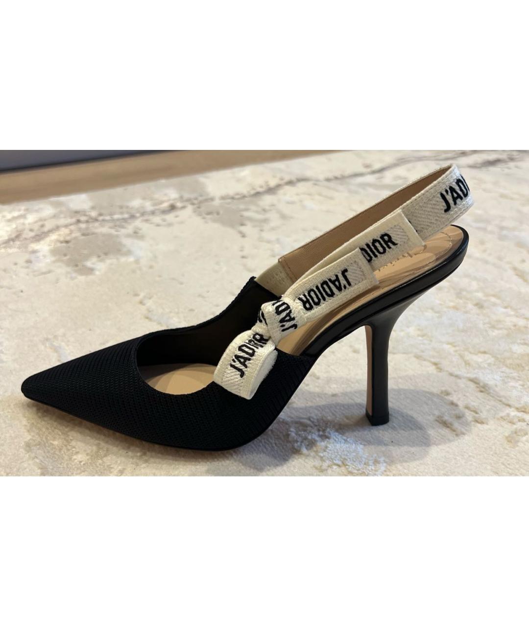 CHRISTIAN DIOR Черные текстильные туфли, фото 7