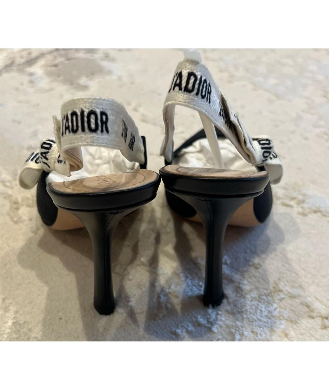 CHRISTIAN DIOR Черные текстильные туфли, фото 4