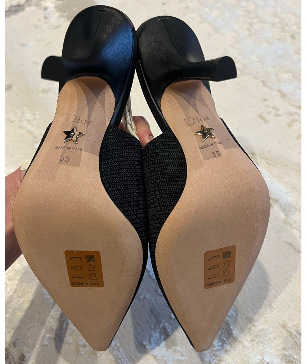 CHRISTIAN DIOR Черные текстильные туфли, фото 5