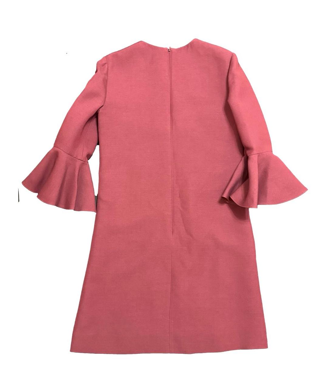 VALENTINO Бордовое шерстяное повседневное платье, фото 2
