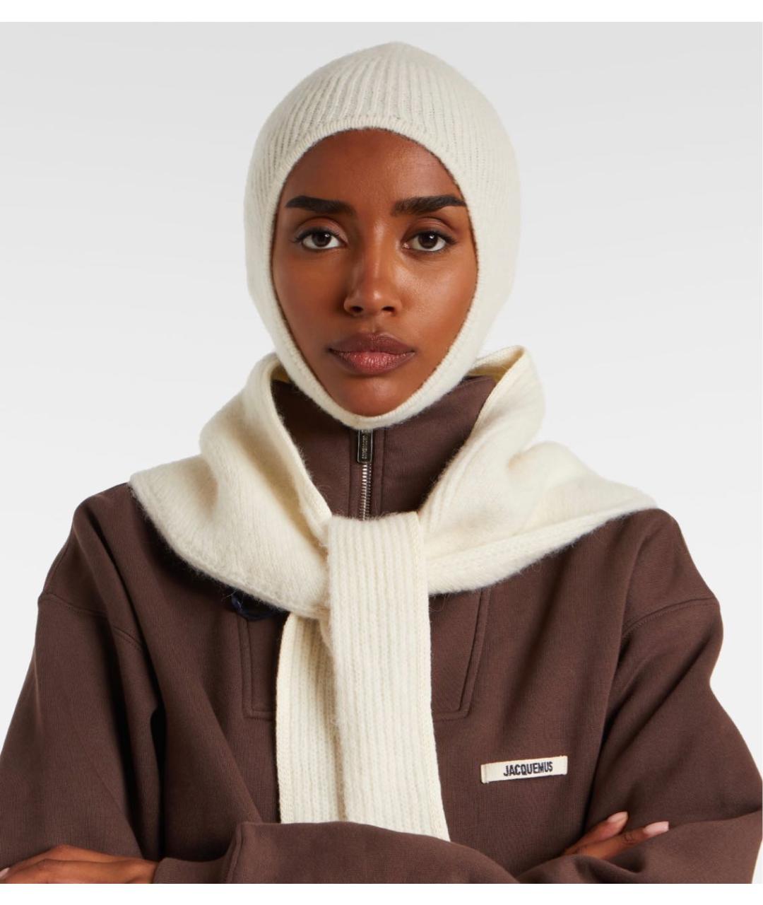 JACQUEMUS Бежевая шерстяная шапка, фото 3