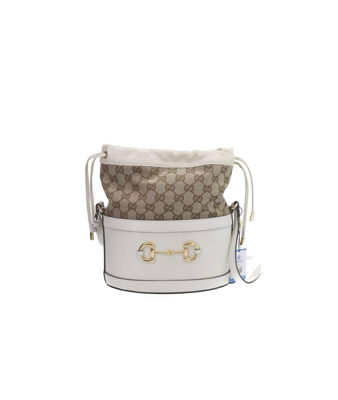 GUCCI Бежевая кожаная сумка через плечо, фото 1