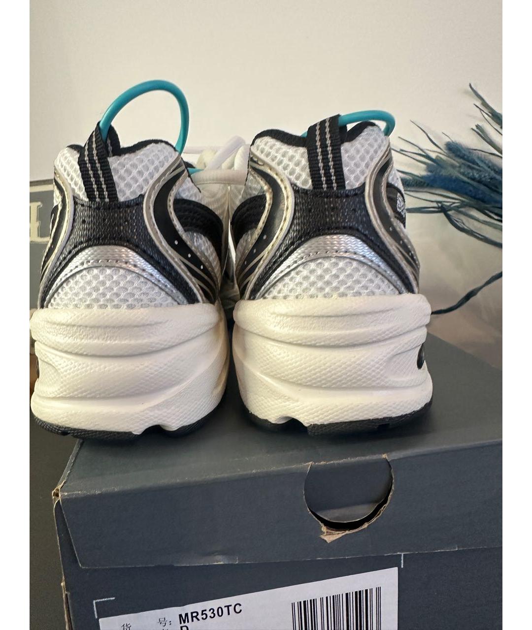 NEW BALANCE Белые текстильные кроссовки, фото 4