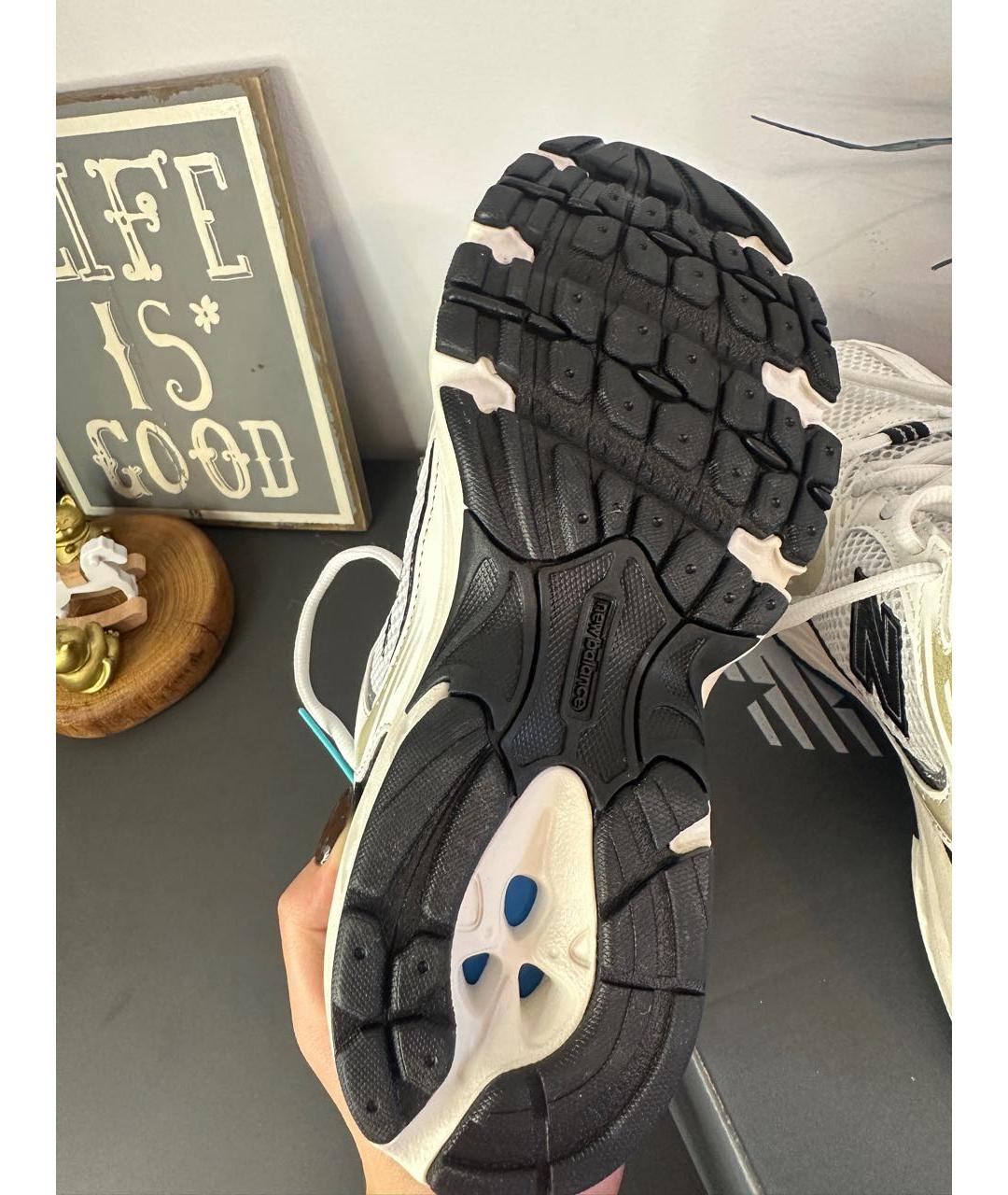 NEW BALANCE Белые текстильные кроссовки, фото 3