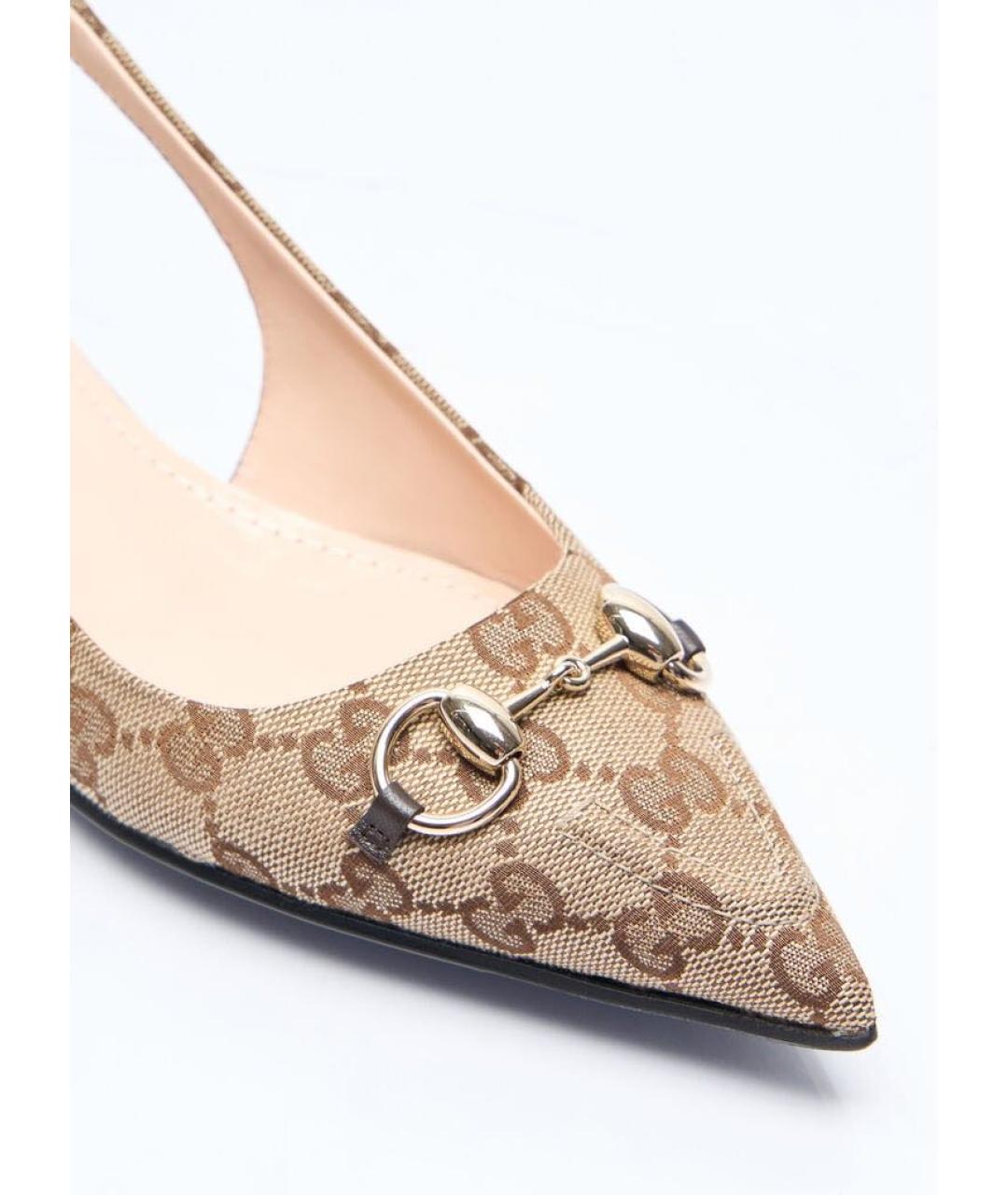 GUCCI Коричневые кожаные мюли, фото 3
