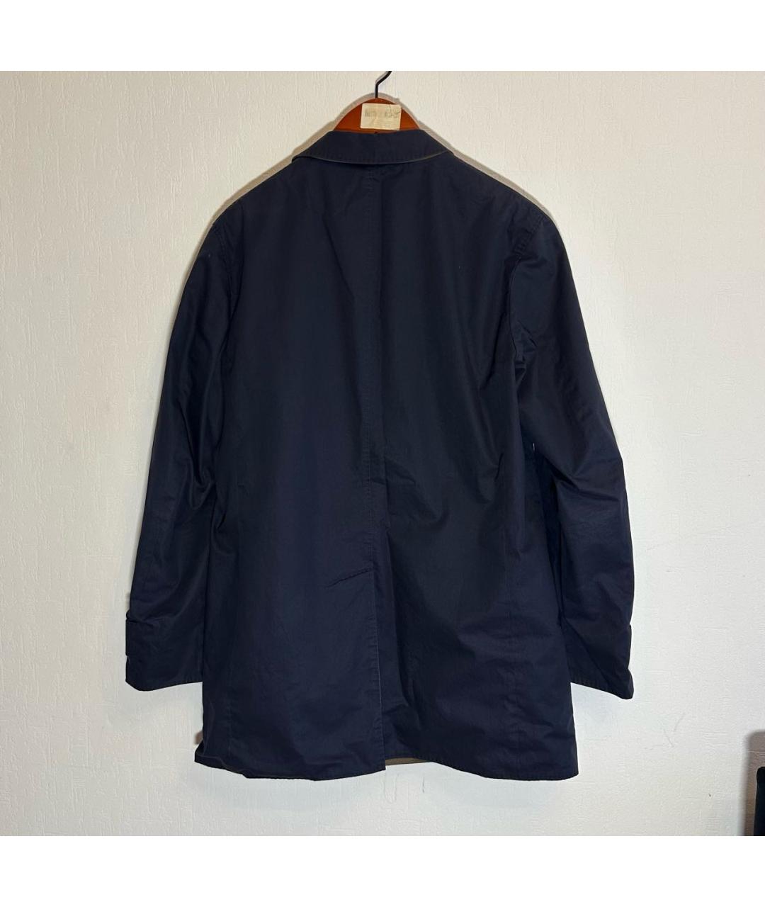 BRUNELLO CUCINELLI Темно-синий хлопковый тренч / плащ, фото 2