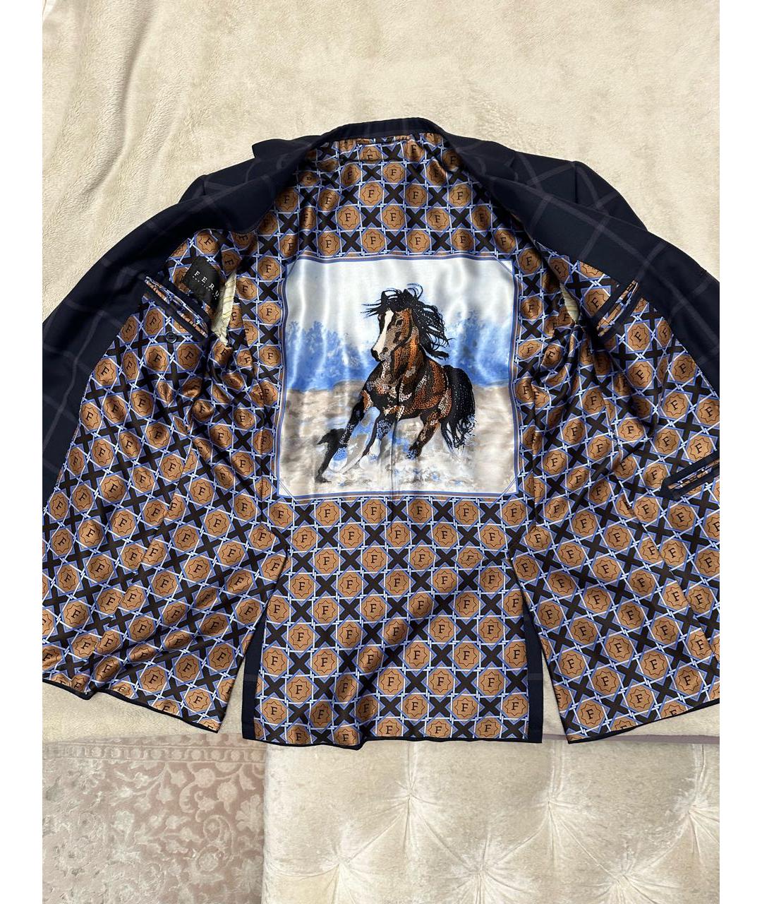 FERU Темно-синий кашемировый пиджак, фото 3