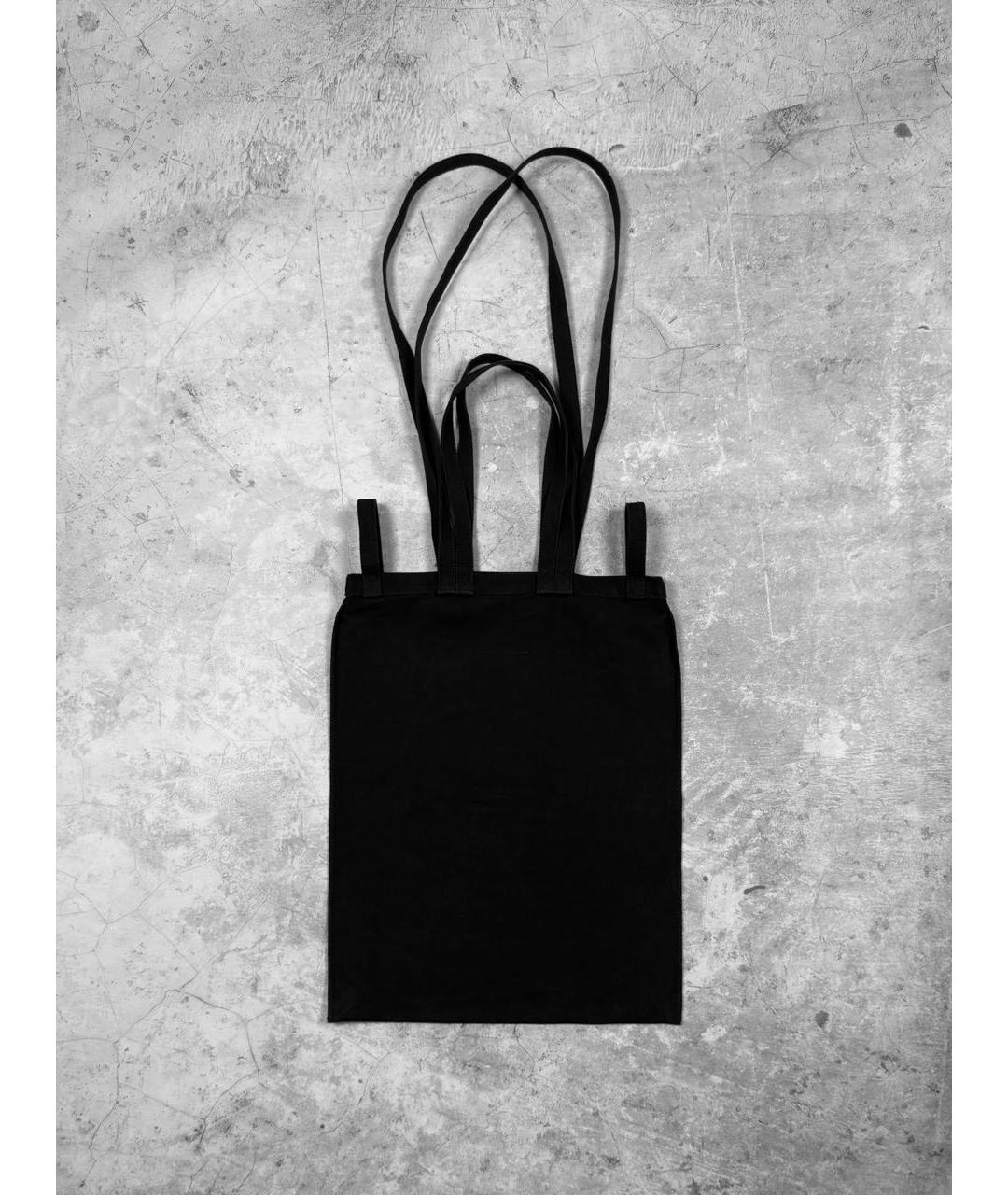 MM6 MAISON MARGIELA Черная хлопковая сумка тоут, фото 2