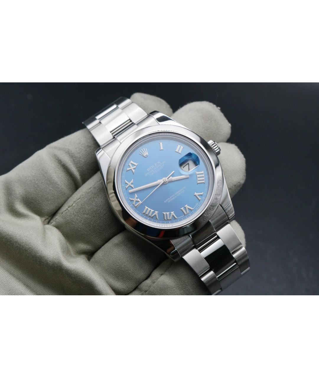 ROLEX Темно-синие часы, фото 3