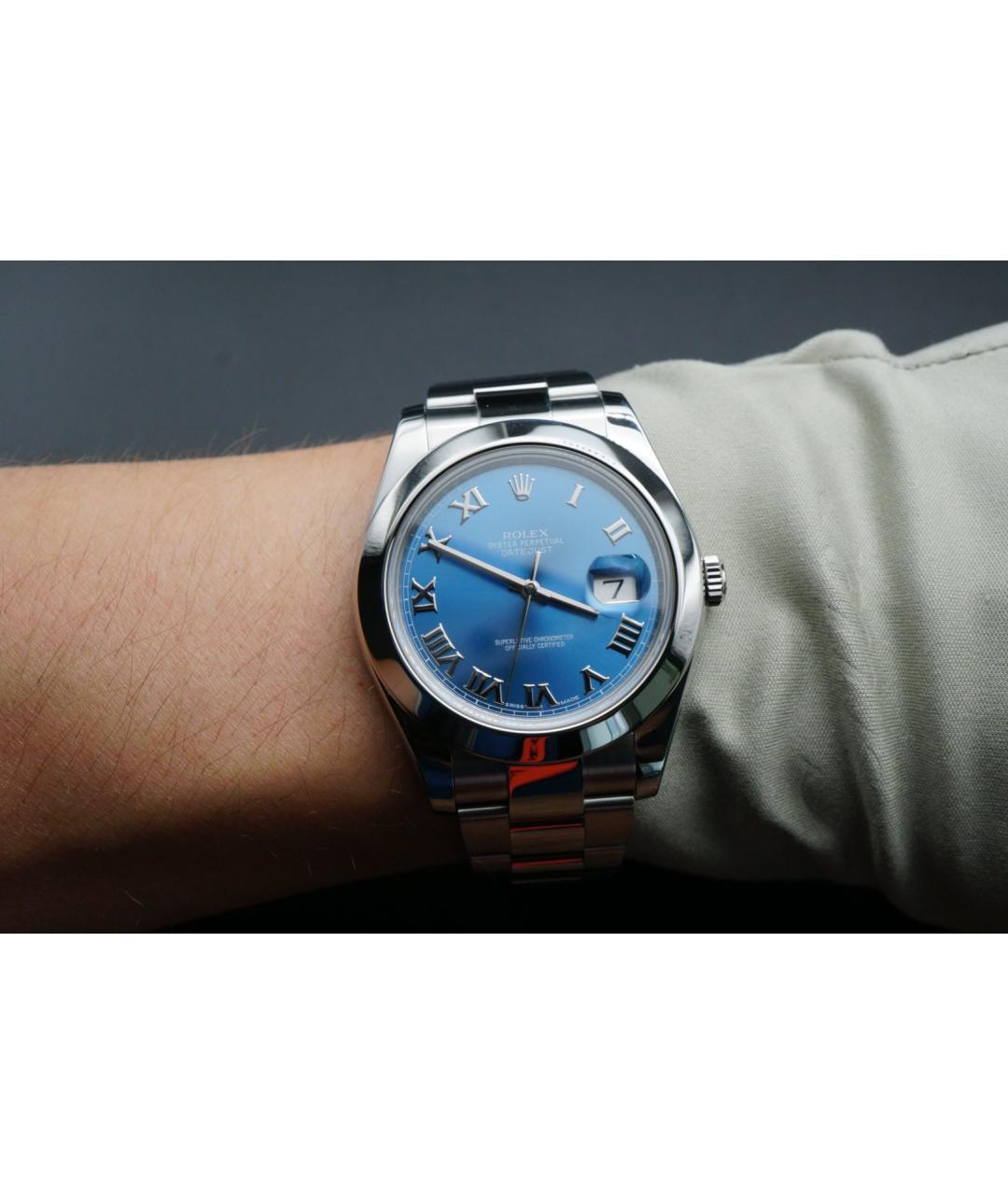 ROLEX Темно-синие часы, фото 2