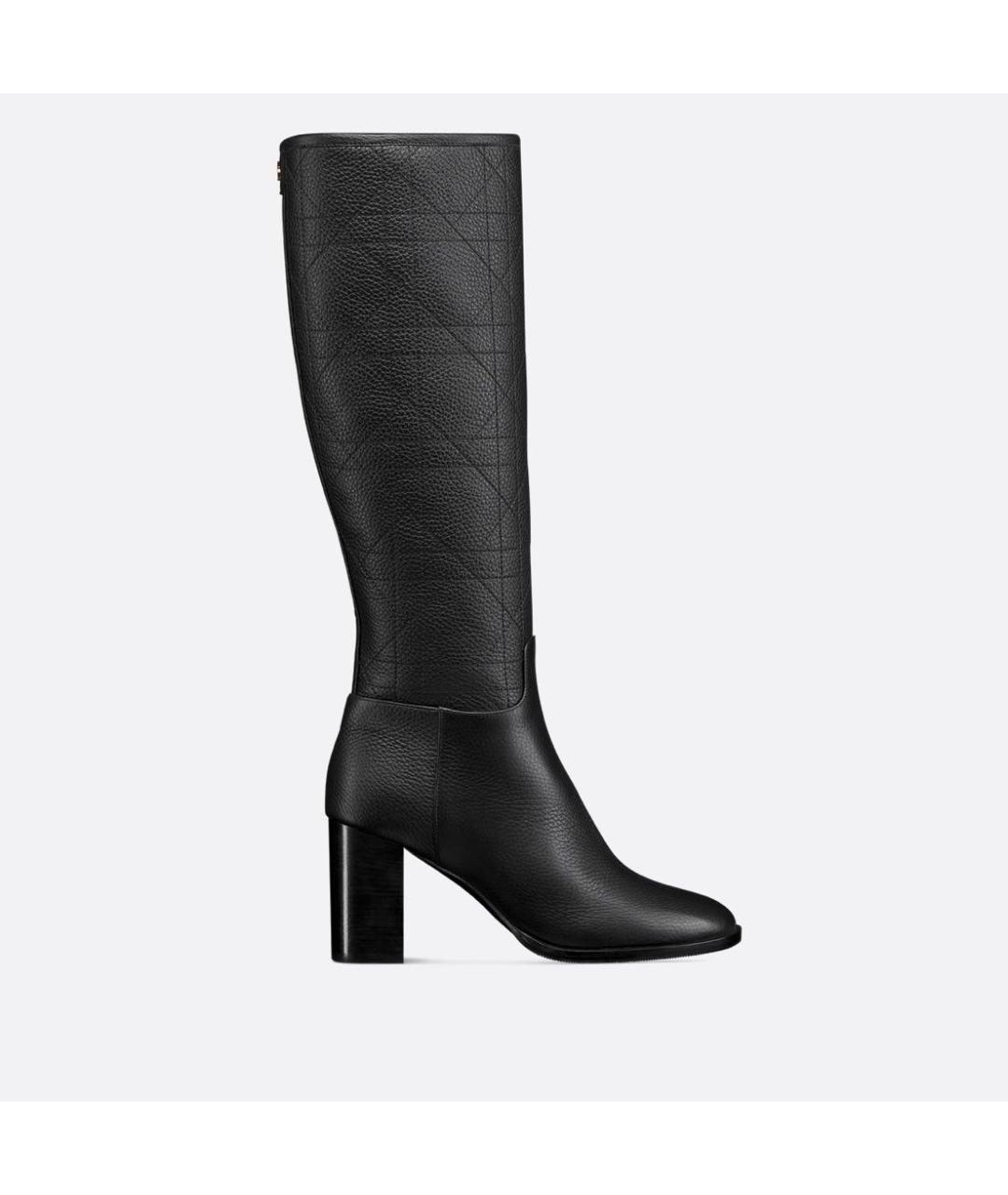 CHRISTIAN DIOR Черные кожаные сапоги, фото 2