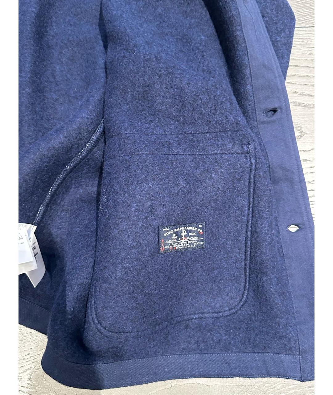 POLO RALPH LAUREN Темно-синяя шерстяная куртка, фото 3