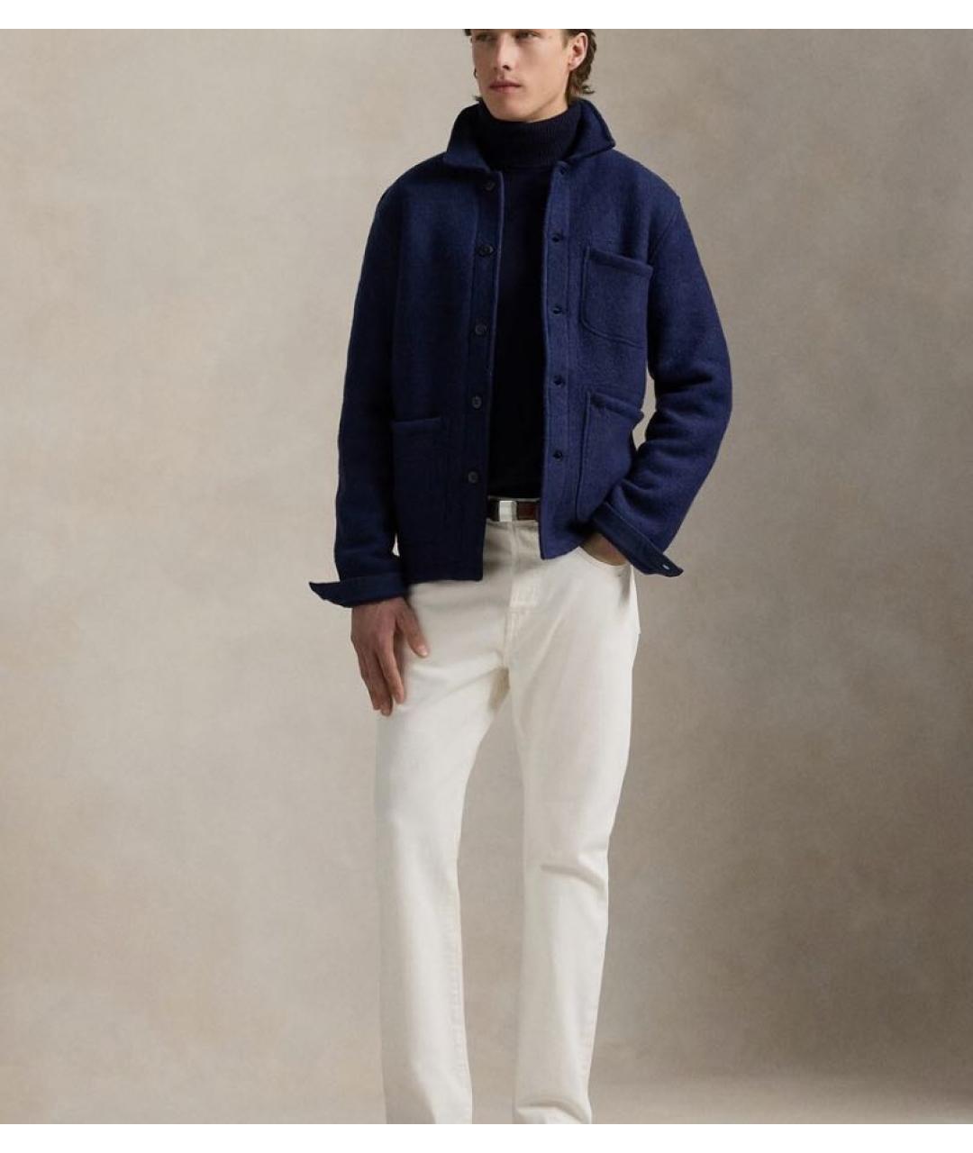 POLO RALPH LAUREN Темно-синяя шерстяная куртка, фото 5