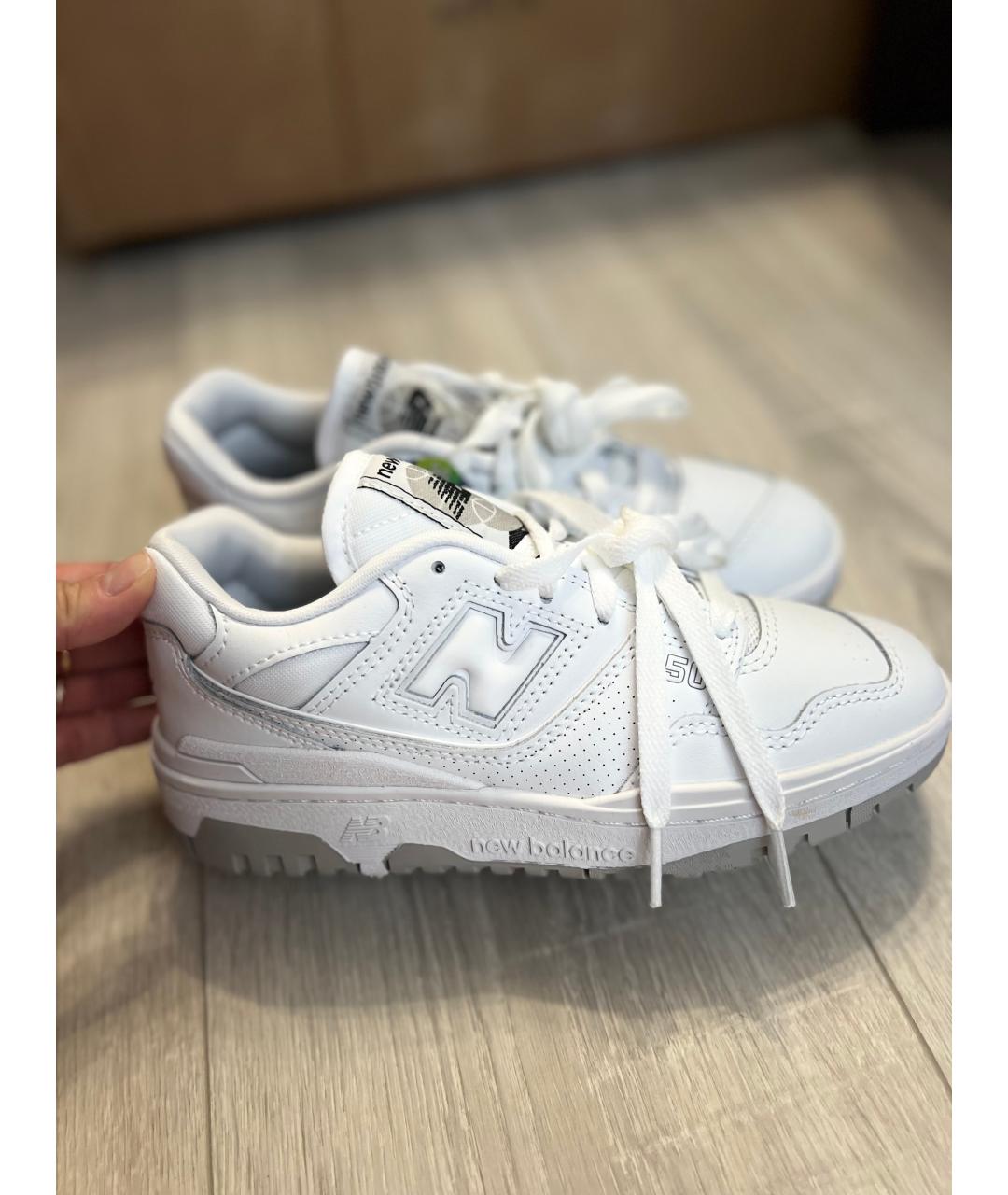 NEW BALANCE Белые кожаные кроссовки, фото 5