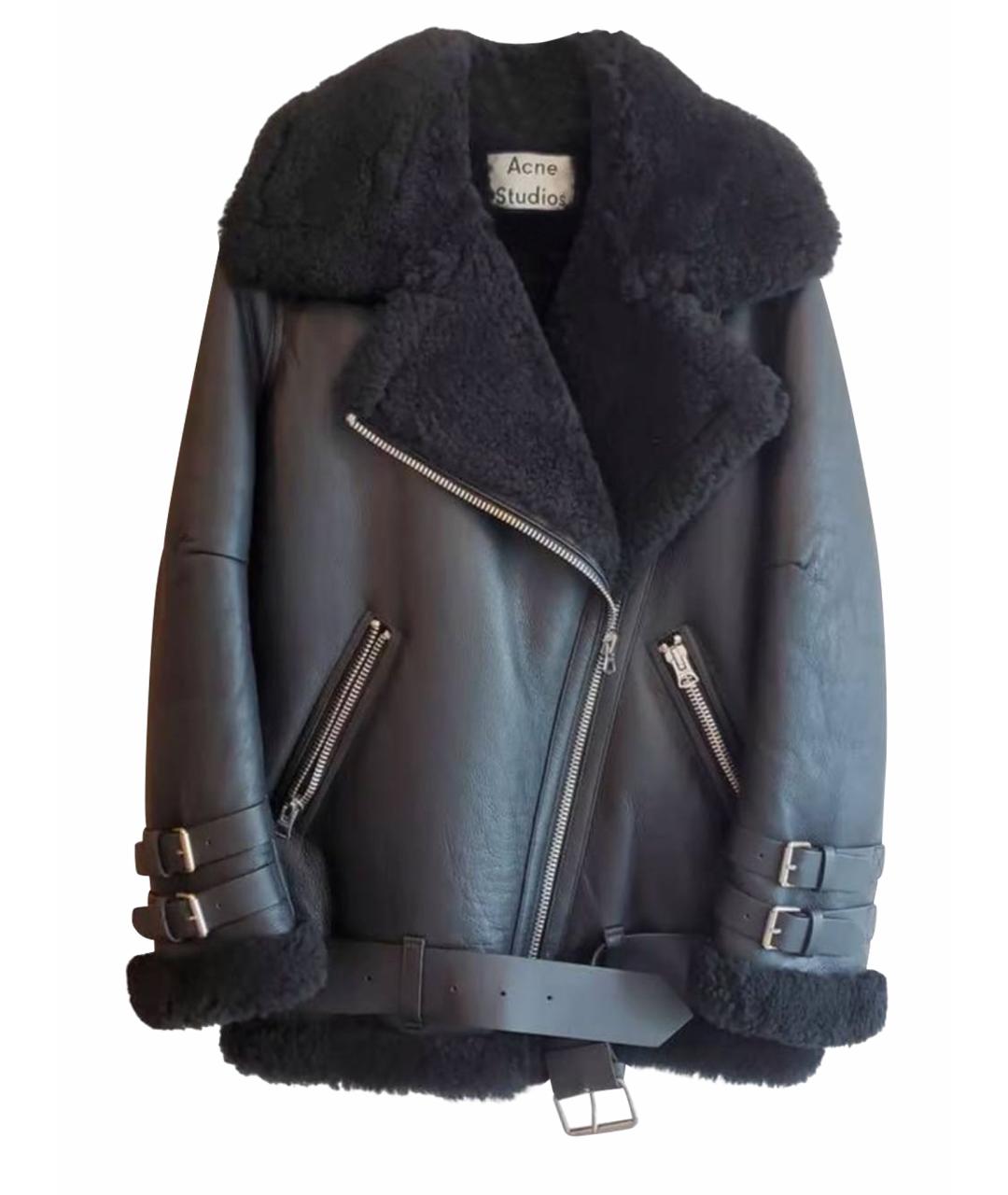 ACNE STUDIOS Черная кожаная дубленка, фото 5