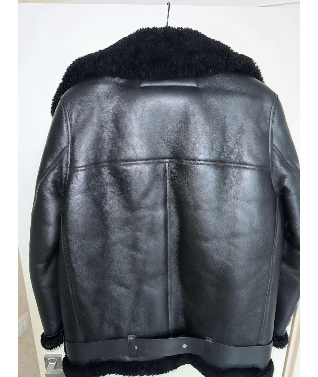 ACNE STUDIOS Черная кожаная дубленка, фото 2