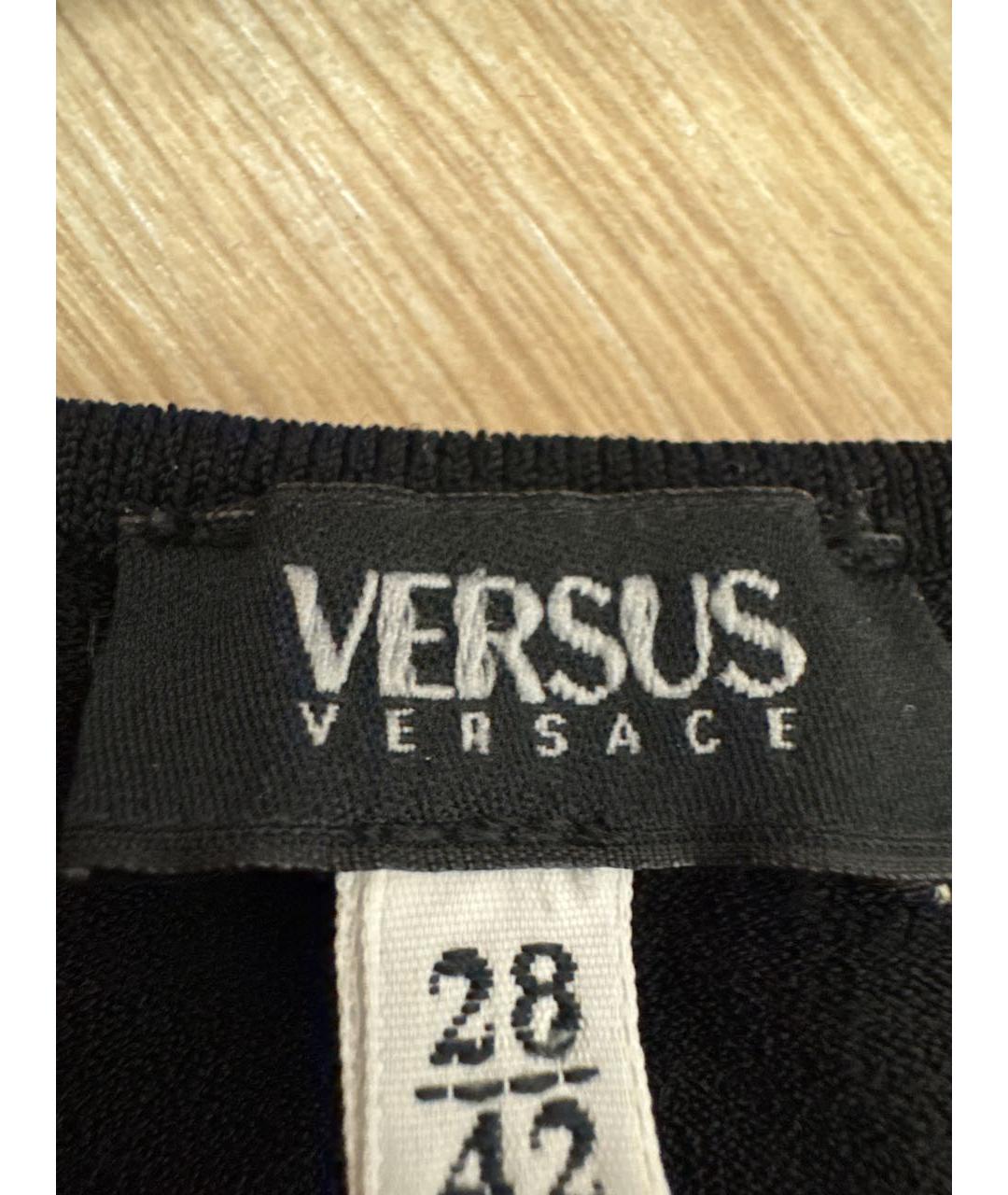 VERSUS VERSACE Черная вискозная майка, фото 3