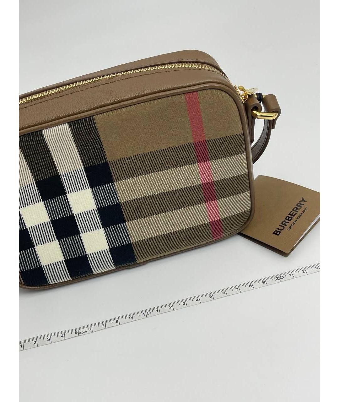 BURBERRY Коричневая кожаная сумка через плечо, фото 7