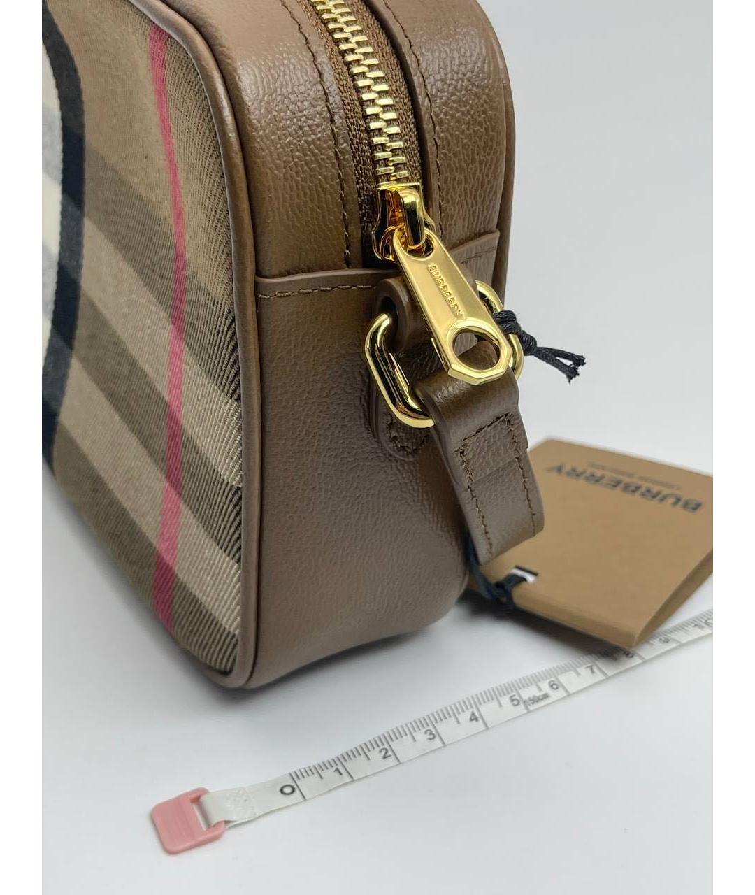 BURBERRY Коричневая кожаная сумка через плечо, фото 5