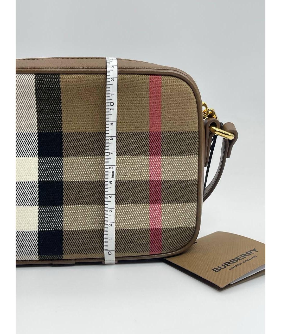 BURBERRY Коричневая кожаная сумка через плечо, фото 6