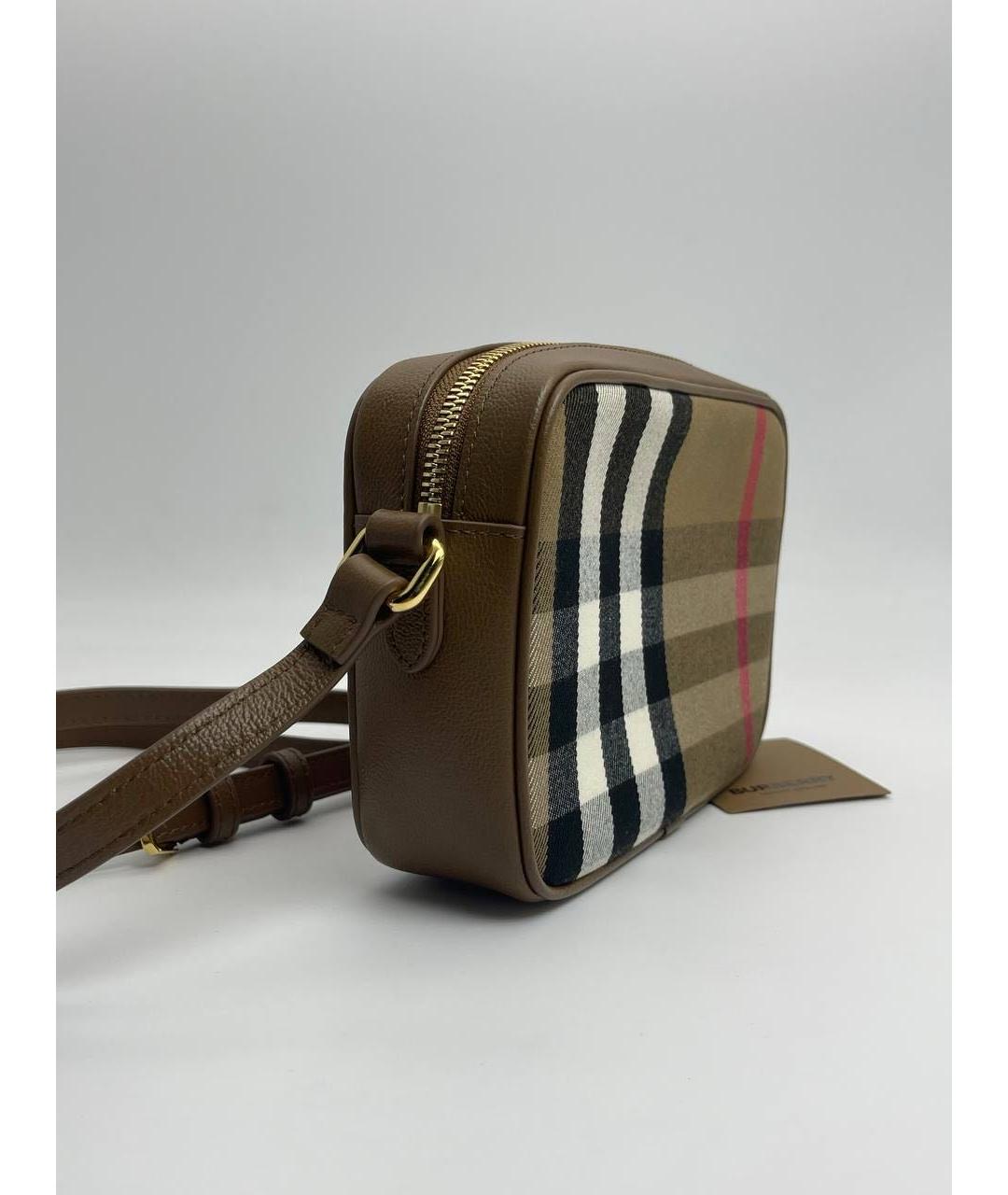 BURBERRY Коричневая кожаная сумка через плечо, фото 2