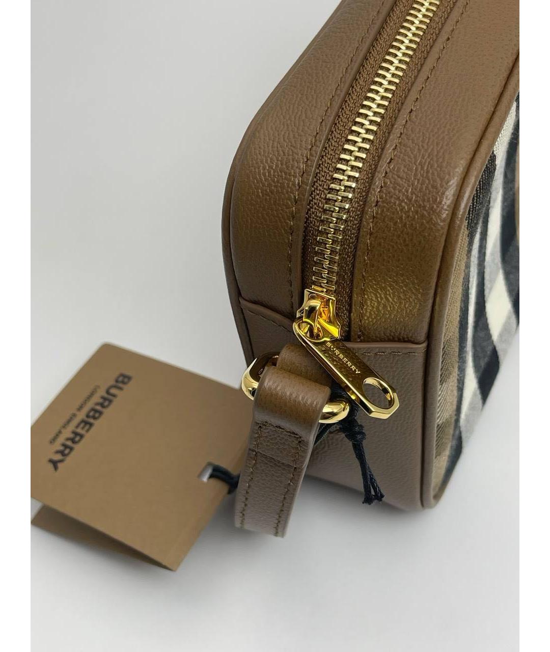 BURBERRY Коричневая кожаная сумка через плечо, фото 8