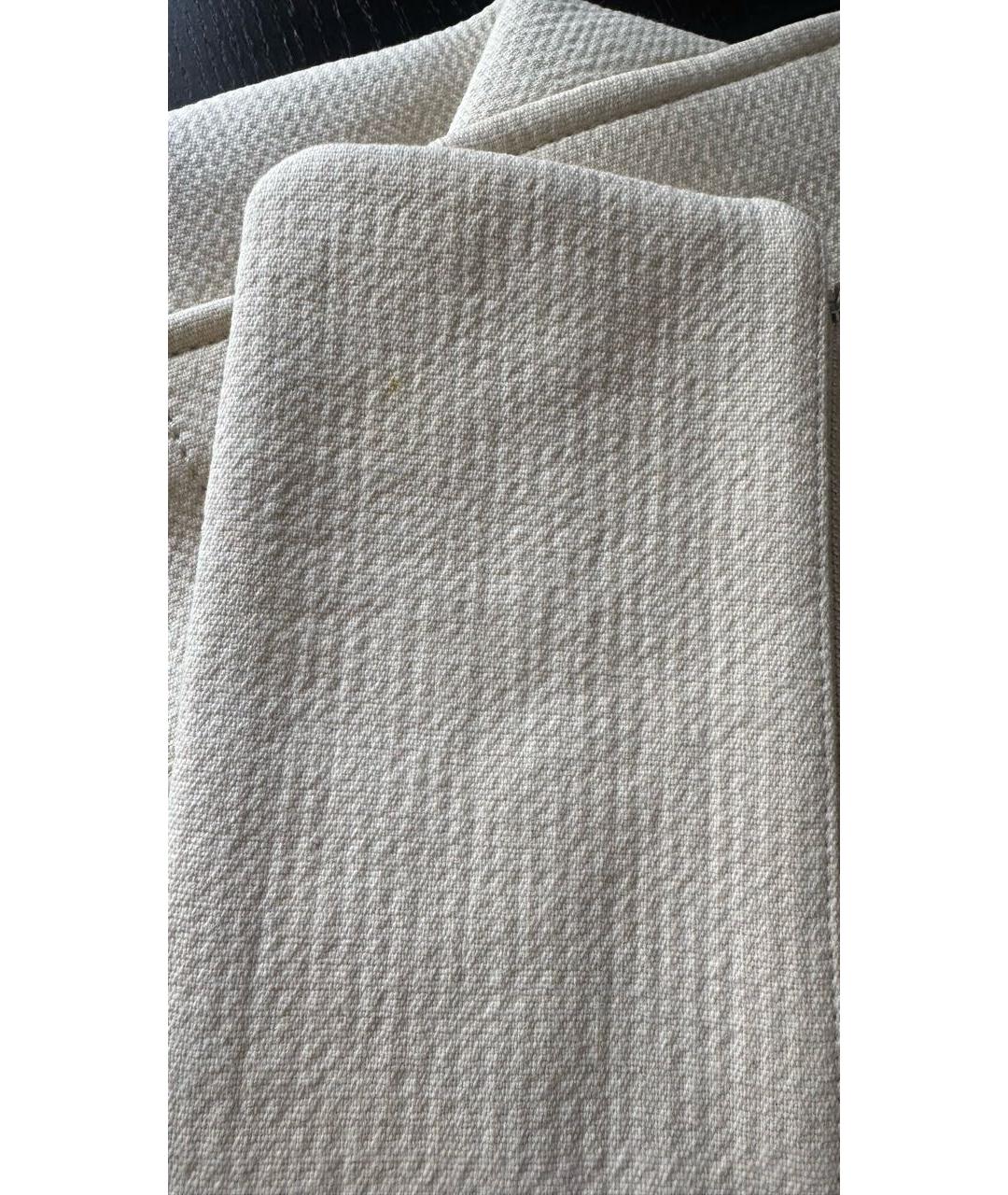 CHANEL Белая тканевая сумка тоут, фото 8