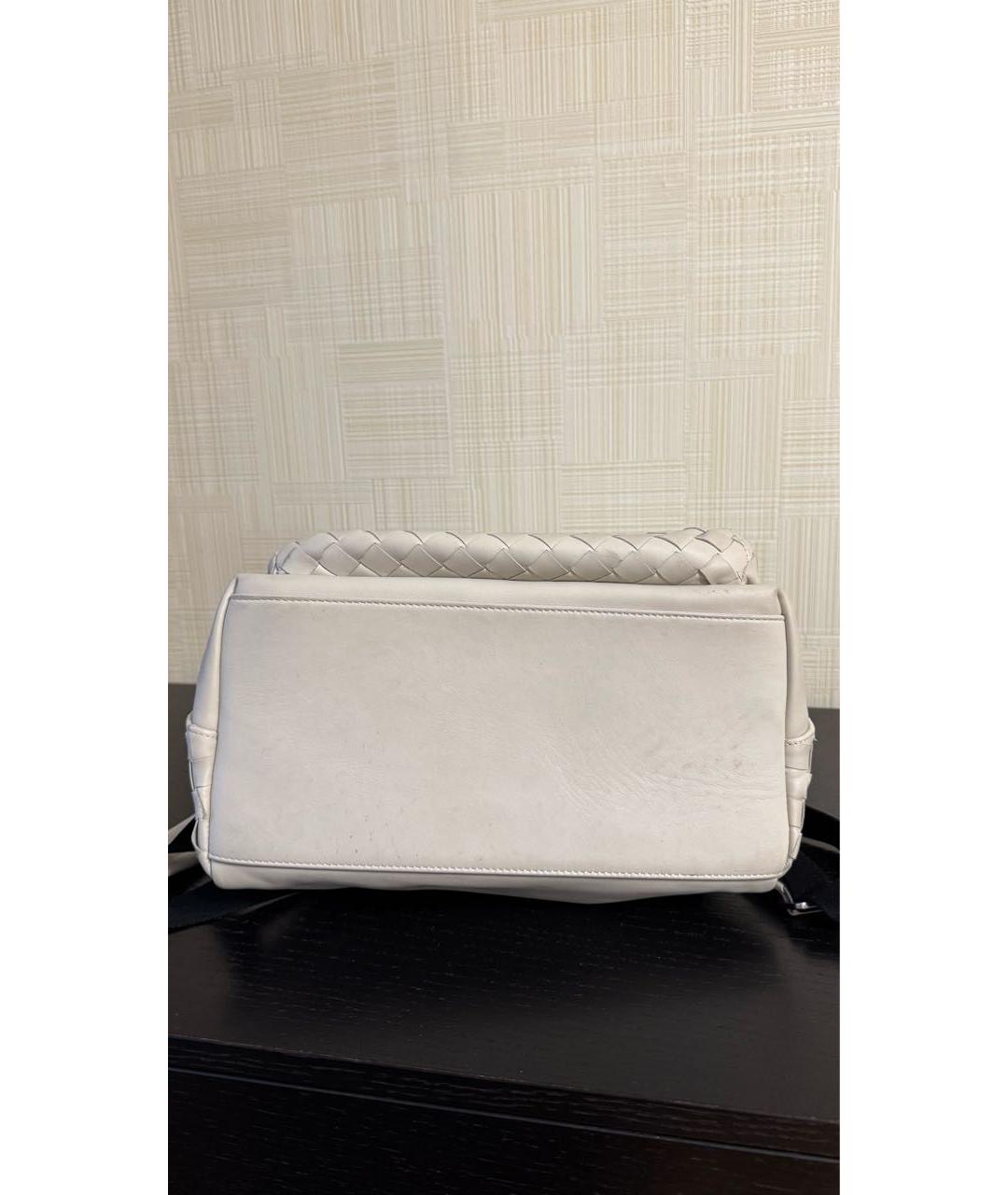 BOTTEGA VENETA Белый кожаный рюкзак, фото 6