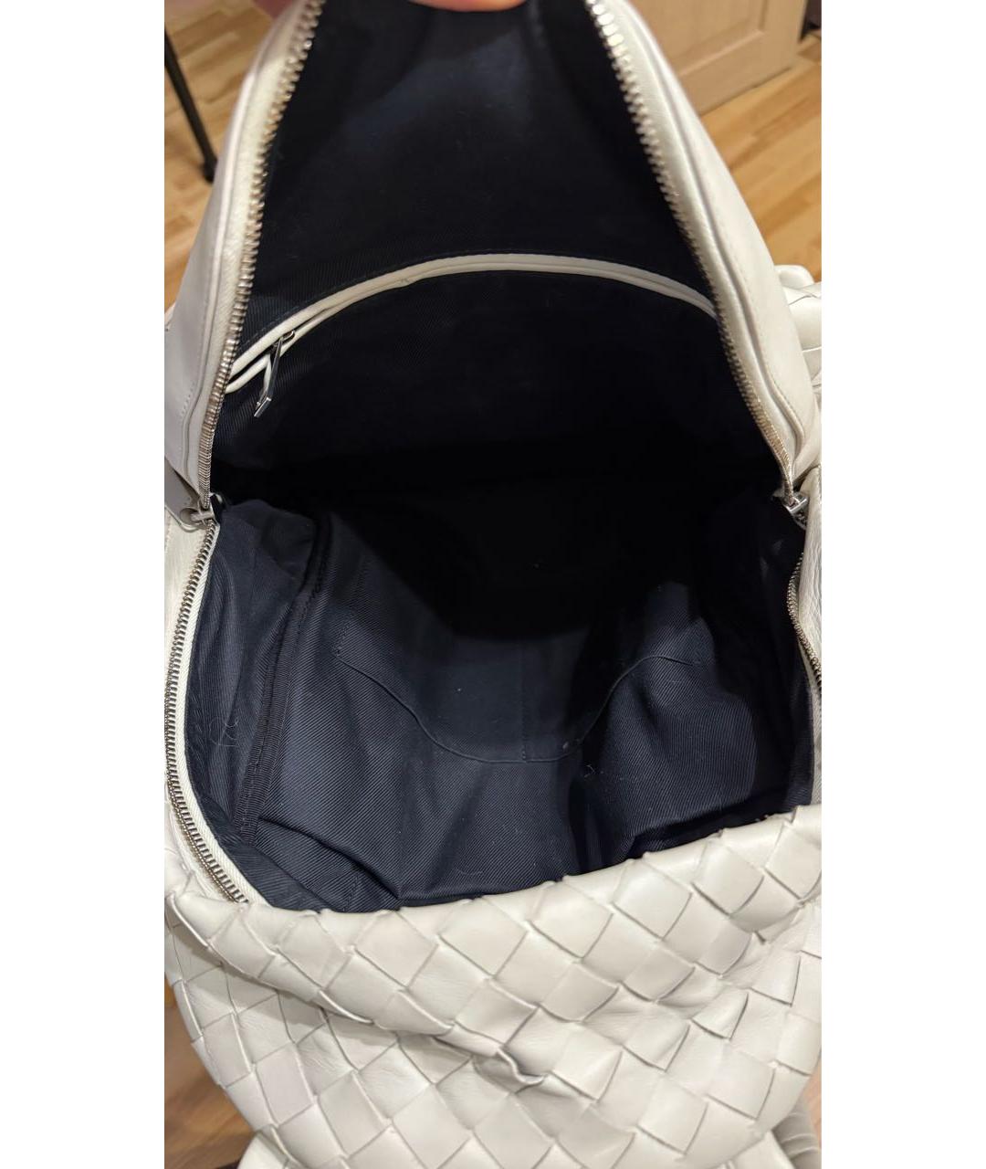 BOTTEGA VENETA Белый кожаный рюкзак, фото 8