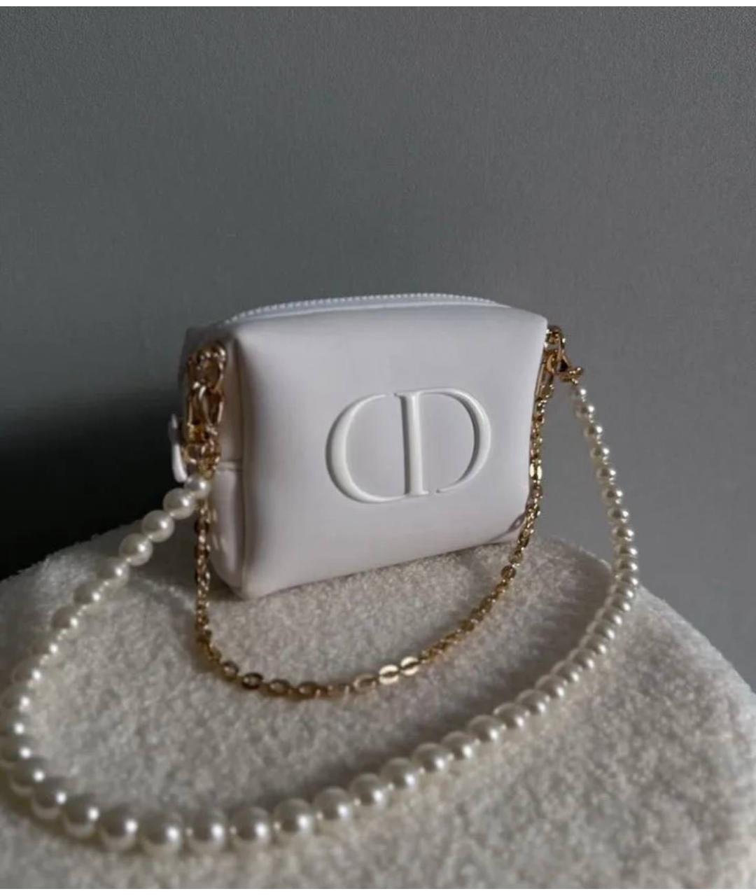 CHRISTIAN DIOR Белая сумка с короткими ручками, фото 3