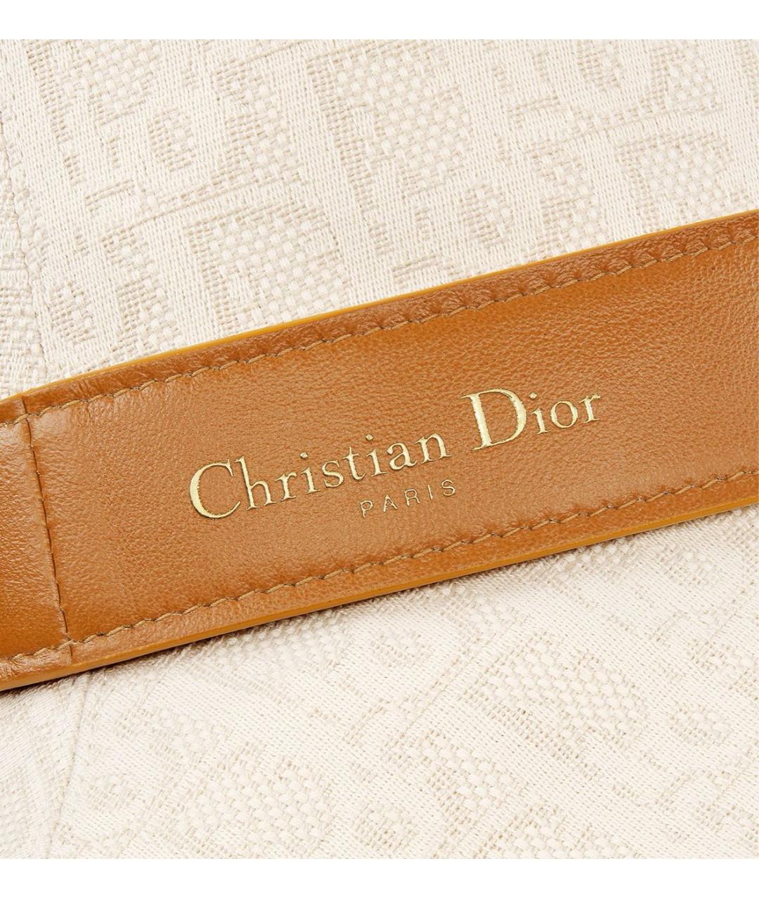 CHRISTIAN DIOR Бежевая хлопковая панама, фото 3