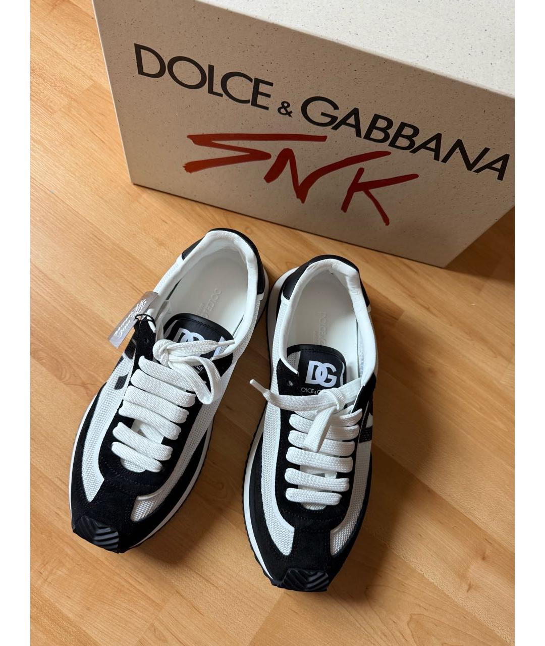 DOLCE&GABBANA Черные текстильные кроссовки, фото 2