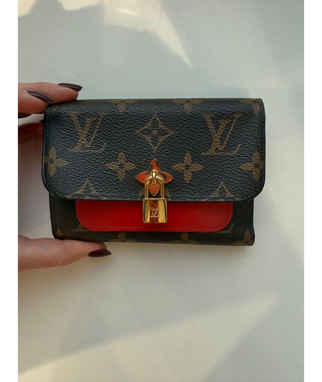 LOUIS VUITTON Коричневый кошелек, фото 5