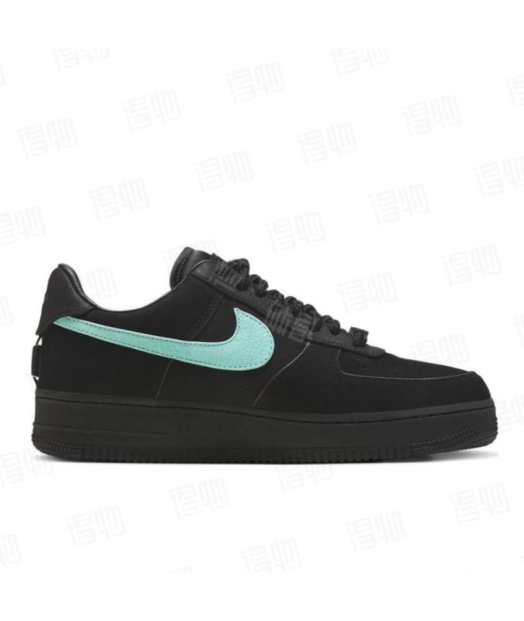NIKE Черные нубуковые низкие кроссовки / кеды, фото 5