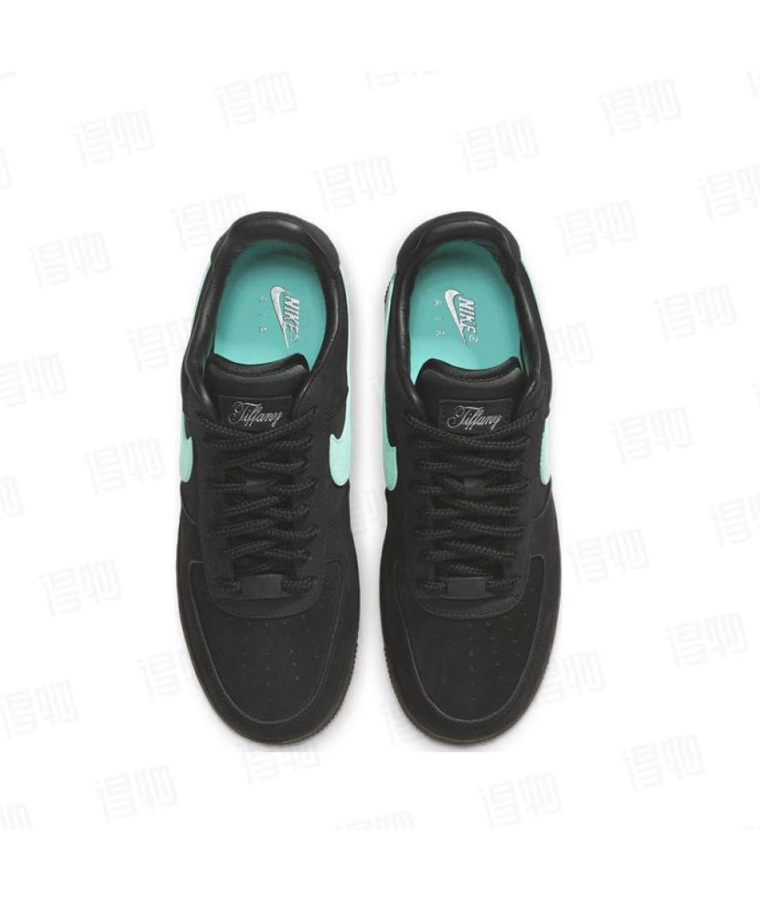 NIKE Черные нубуковые низкие кроссовки / кеды, фото 4