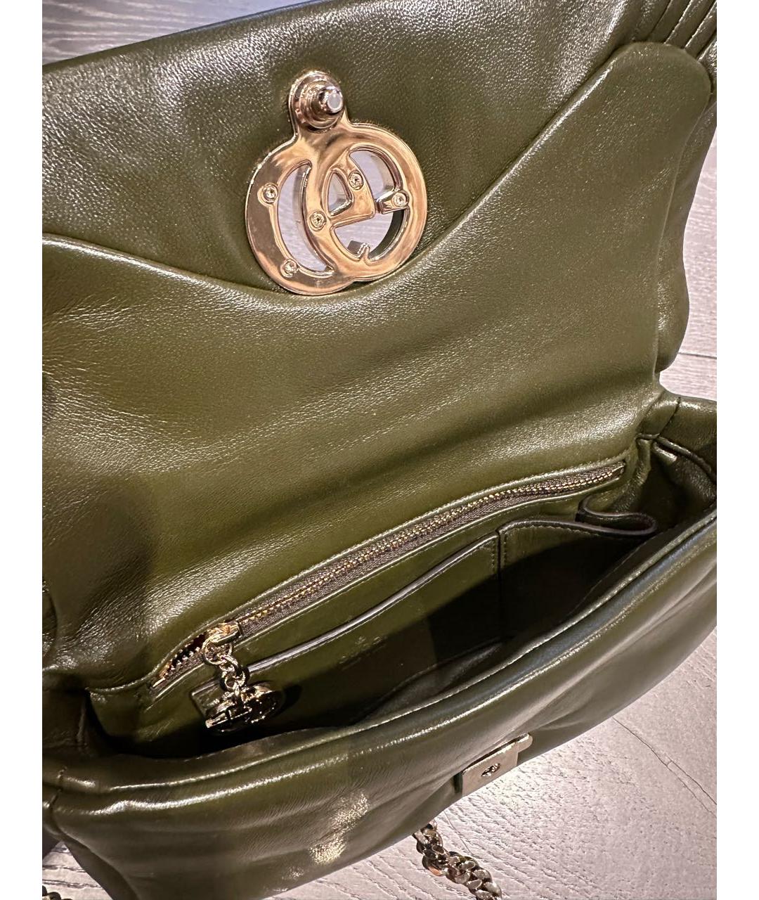 GUCCI Зеленая кожаная сумка через плечо, фото 4